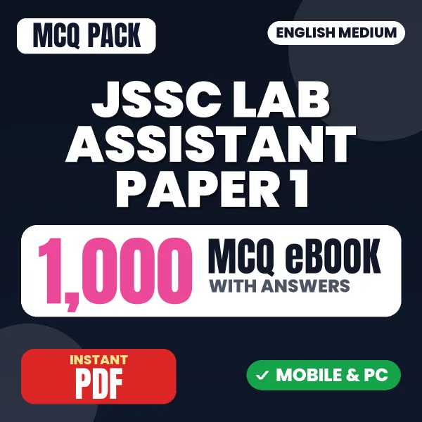JSSC Lab Assistant Exam Paper I – 1000 MCQ eBook with Answers | English Medium PDF Download