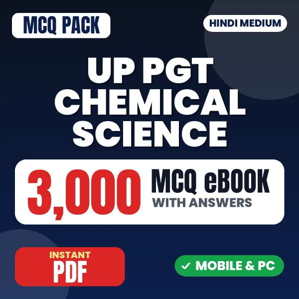 UP PGT Chemical Science Exam – 3000 MCQ eBook with Answers | Hindi Medium PDF Download