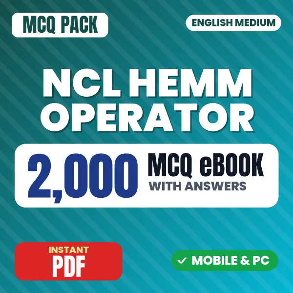 NCL HEMM Operator Exam – 2000 MCQ eBook with Answers | English Medium PDF Download