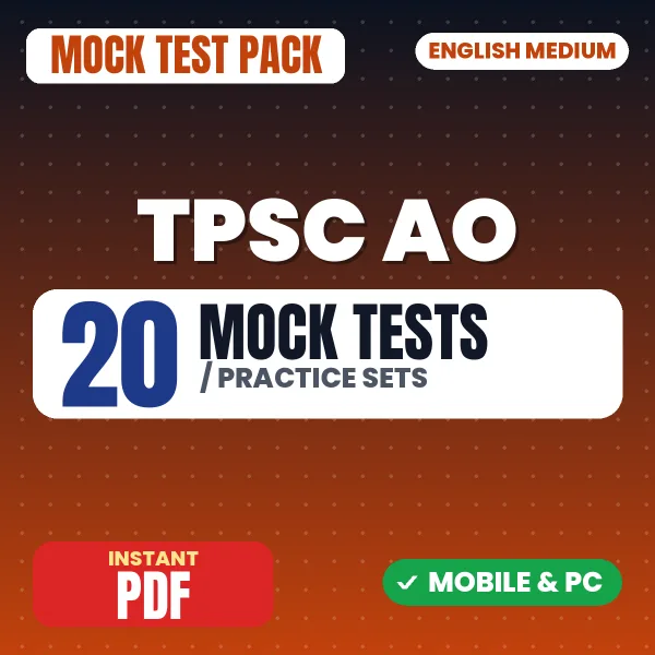 TPSC Agriculture Officer Exam – 20 Mock Tests / Practice Sets | English Medium PDF Download