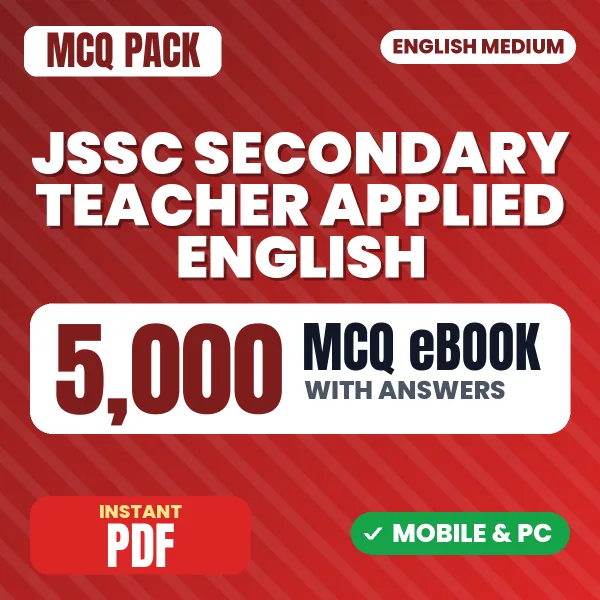 JSSC Secondary Teacher (Applied English) Exam Paper 1 – 5000 MCQ eBook with Answers | English Medium PDF Download