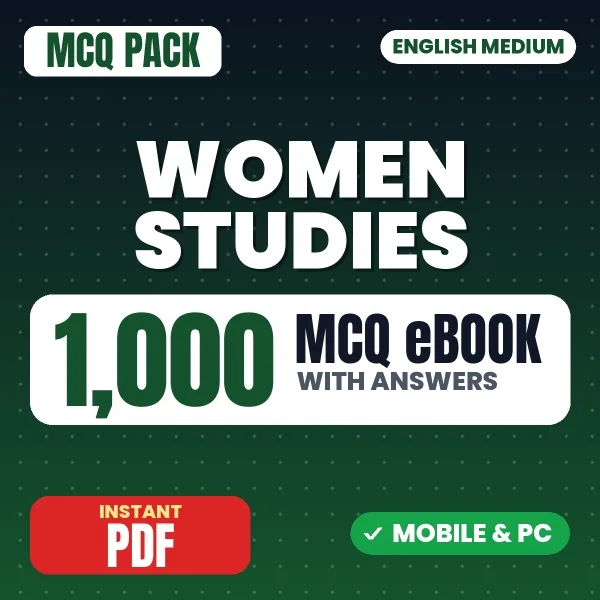 Women Studies – 1000 MCQ eBook with Answers | English Medium PDF Download