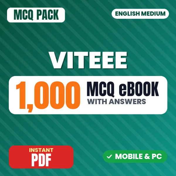 VIT Entrance Mathematics Exam – 1000 MCQ eBook with Answers | English Medium PDF Download