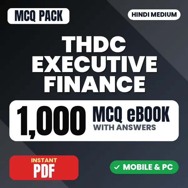 THDC Executive Finance Exam – 1000 MCQ eBook with Answers | Hindi Medium PDF Download