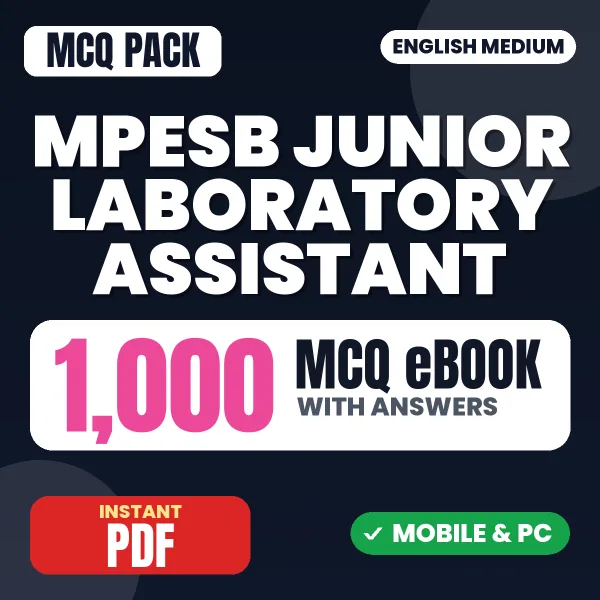 MPESB Junior Laboratory Assistant Exam – 1000 MCQ eBook with Answers | English Medium PDF Download