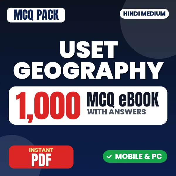 Uttarakhand SET Geography Exam – 1000 MCQ eBook with Answers | Hindi Medium PDF Download