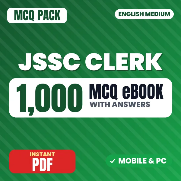JSSC Clerk Exam Paper III – 1000 MCQ eBook with Answers | English Medium PDF Download