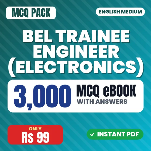 BEL Trainee Engineer (Electronics) Exam – 3000 MCQ eBook with Answers | English Medium PDF Download