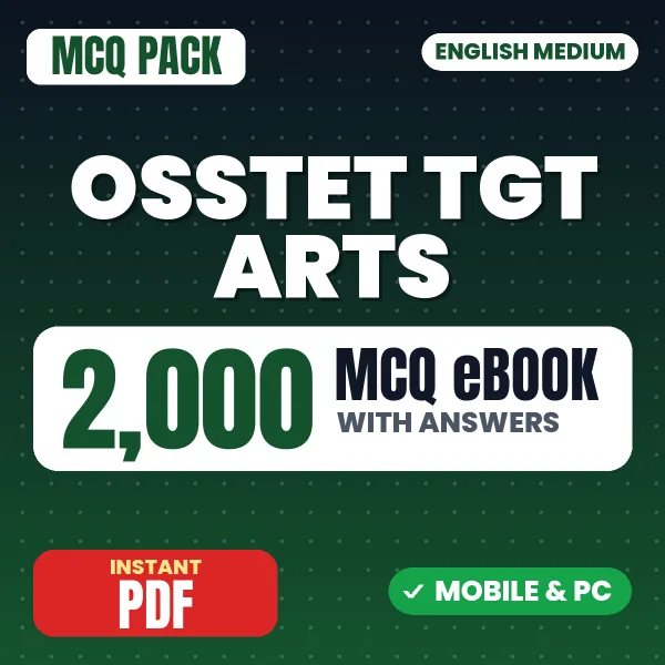 OSSTET TGT (Arts) Exam – 2000 MCQ eBook with Answers | English Medium PDF Download