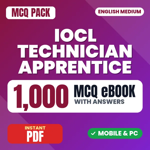 IOCL Technician Apprentice Exam (Civil) – 1000 MCQ eBook with Answers | English Medium PDF Download