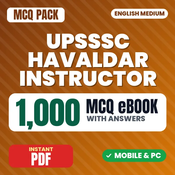 UPSSSC Havaldar Instructor Exam – 1000 MCQ eBook with Answers | English Medium PDF Download