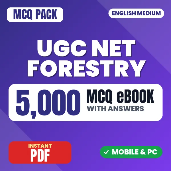 NTA UGC NET Forestry Exam – 5000 MCQ eBook with Answers | English Medium PDF Download