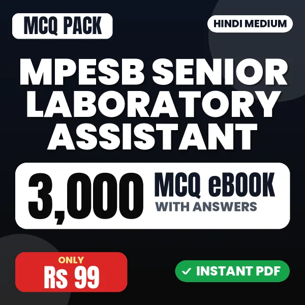 MPESB Senior Laboratory Assistant Exam – 3000 MCQ eBook with Answers | Hindi Medium PDF Download