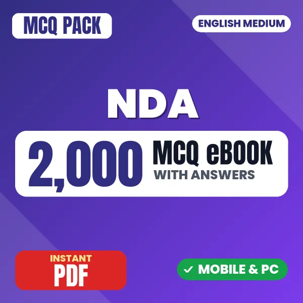 NDA Exam Paper II – 2000 MCQ eBook with Answers | English Medium PDF Download