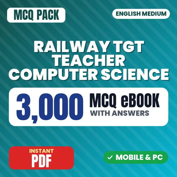 Railway TGT Teacher Computer Science Exam – 3000 MCQ eBook with Answers | English Medium PDF Download