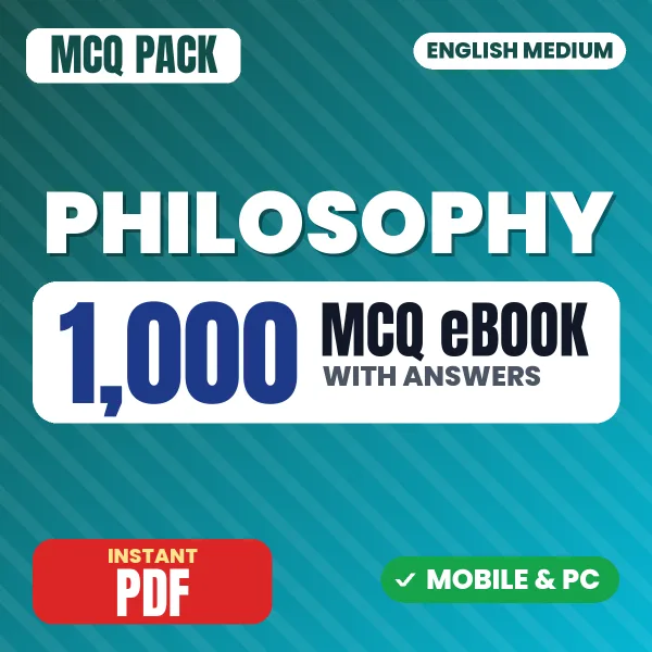 Philosophy – 1000 MCQ eBook with Answers | English Medium PDF Download