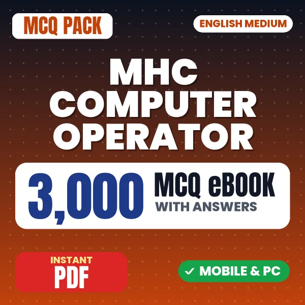 MHC Computer Operator Exam – 3000 MCQ eBook with Answers | English Medium PDF Download