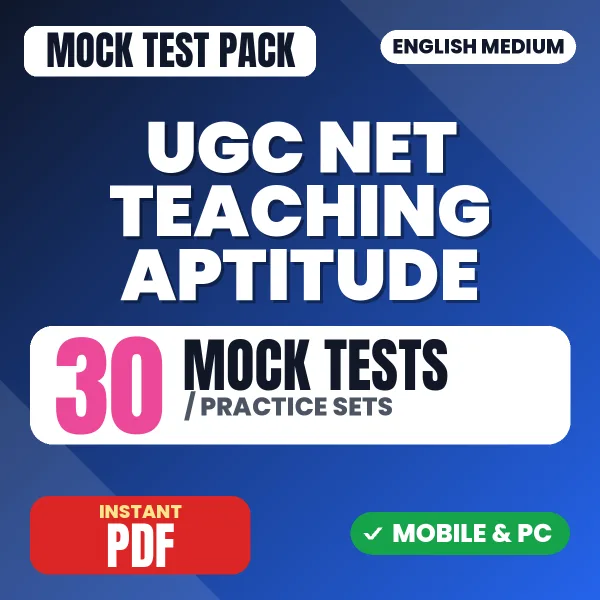 UGC NET Paper 1 Exam – 30 Mock Tests / Practice Sets | English Medium PDF Download