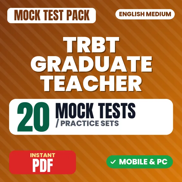TRBT Graduate Teacher (Social Science) Exam – 20 Mock Tests / Practice Sets | English Medium PDF Download