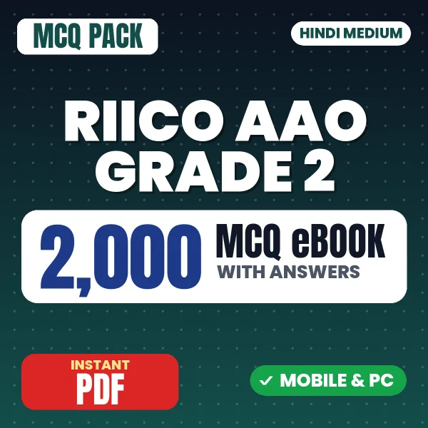 RIICO Assistant Accounts Officer Grade 2 (Part-1) Exam – 2000 MCQ eBook with Answers | Hindi Medium PDF Download