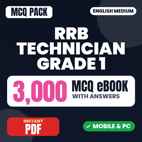 RRB Technician Grade 1 Signal Exam (Electronics) – 3000 MCQ eBook with Answers | English Medium PDF Download