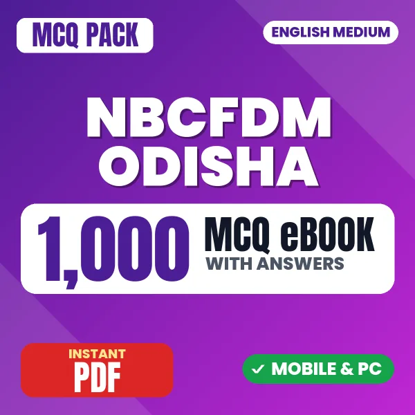 NBCFDM Odisha Exam – 1000 MCQ eBook with Answers | English Medium PDF Download