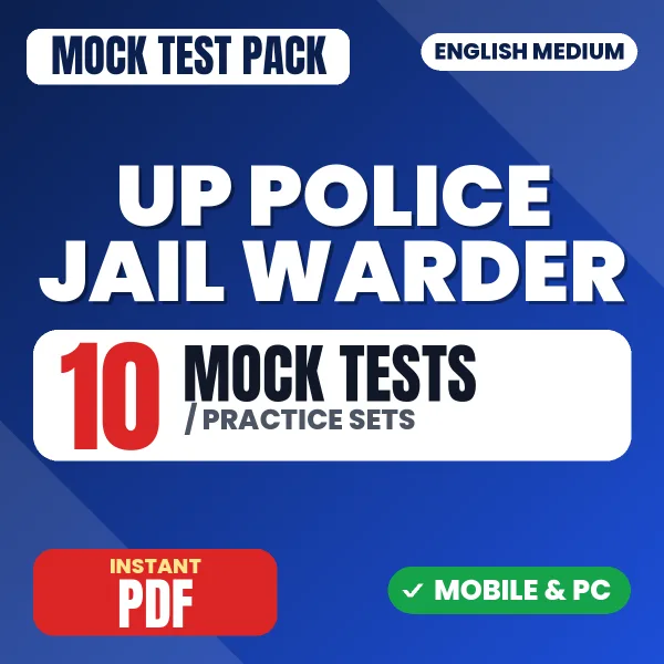 UP Police Jail Warder & Fireman Exam – 10 Mock Tests / Practice Sets | English Medium PDF Download