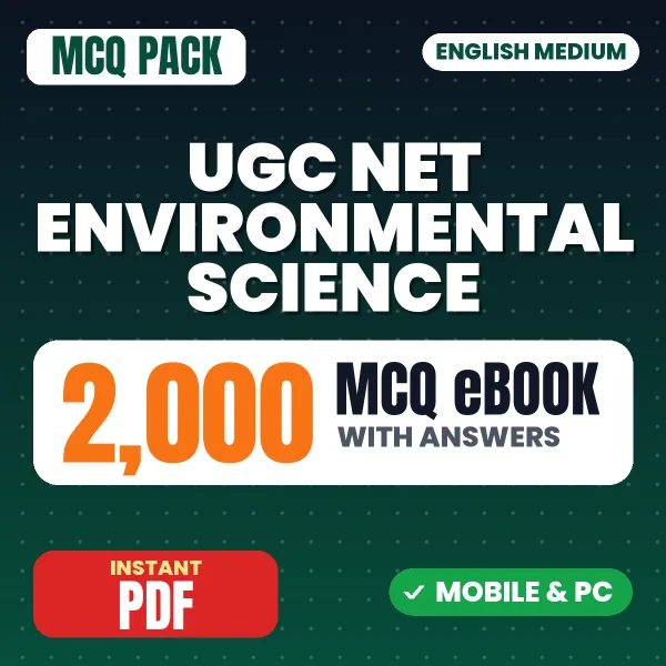UGC NET Environmental Science Exam – 2000 MCQ eBook with Answers | English Medium PDF Download