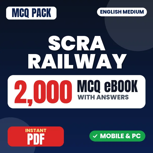 SCRA Railway (Paper-I) Exam – 2000 MCQ eBook with Answers | English Medium PDF Download