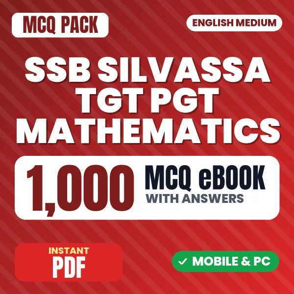 SSB Silvassa TGT PGT Mathematics Exam – 1000 MCQ eBook with Answers | English Medium PDF Download