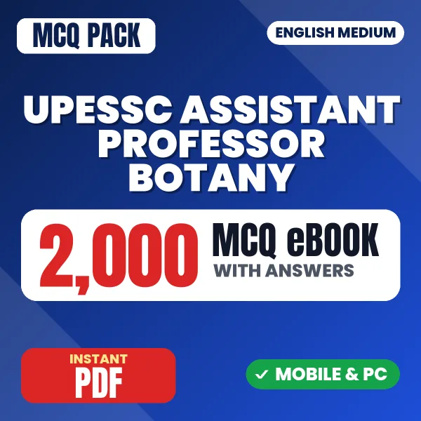 UPESSC Assistant Professor (Botany) Exam – 2000 MCQ eBook with Answers | English Medium PDF Download