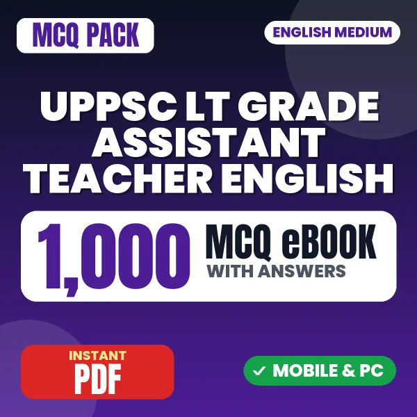 UPPSC LT Grade Assistant Teacher (English) Exam – 1000 MCQ eBook with Answers | English Medium PDF Download