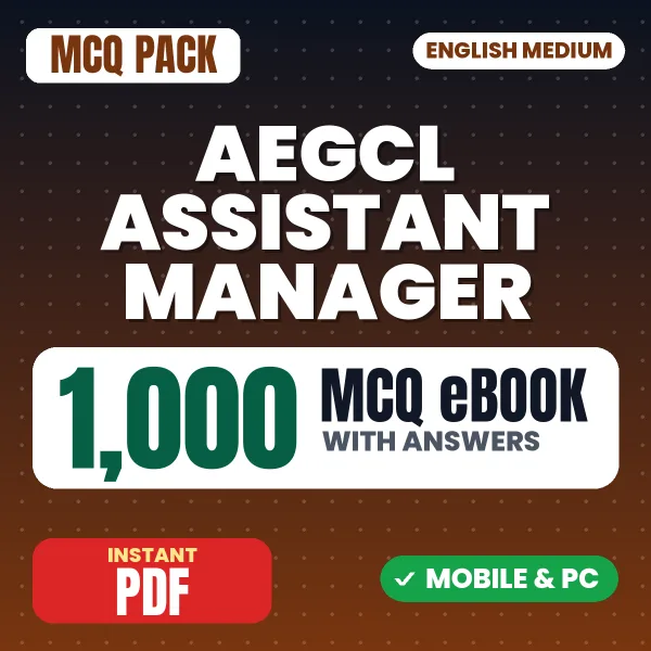 AEGCL Assistant Manager Exam (Electrical) – 1000 MCQ eBook with Answers | English Medium PDF Download