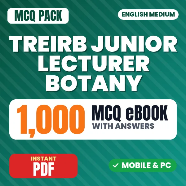 TREIRB Junior Lecturer Botany (Paper-I) Exam – 1000 MCQ eBook with Answers | English Medium PDF Download
