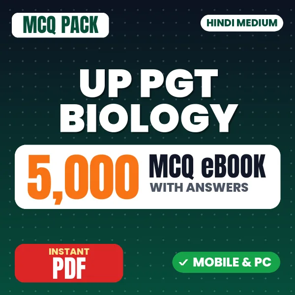 UP PGT Biology Exam – 5000 MCQ eBook with Answers | Hindi Medium PDF Download