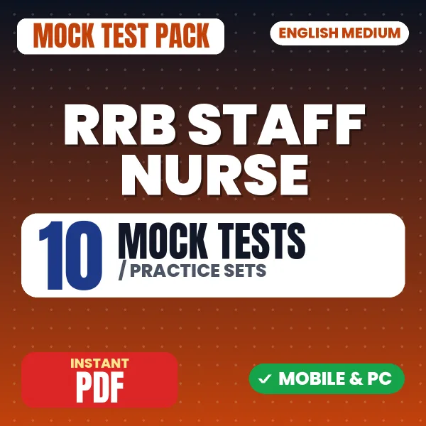 RRB Paramedical Staff Exam – 10 Mock Tests / Practice Sets | English Medium PDF Download