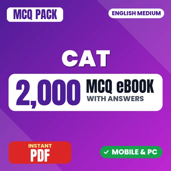 CAT Exam – 2000 MCQ eBook with Answers | English Medium PDF Download