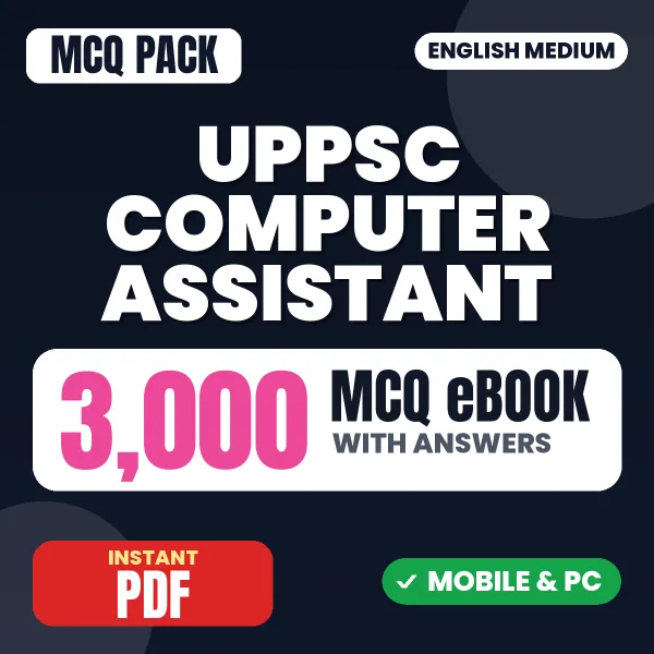 UPPSC Computer Assistant Exam – 3000 MCQ eBook with Answers | English Medium PDF Download