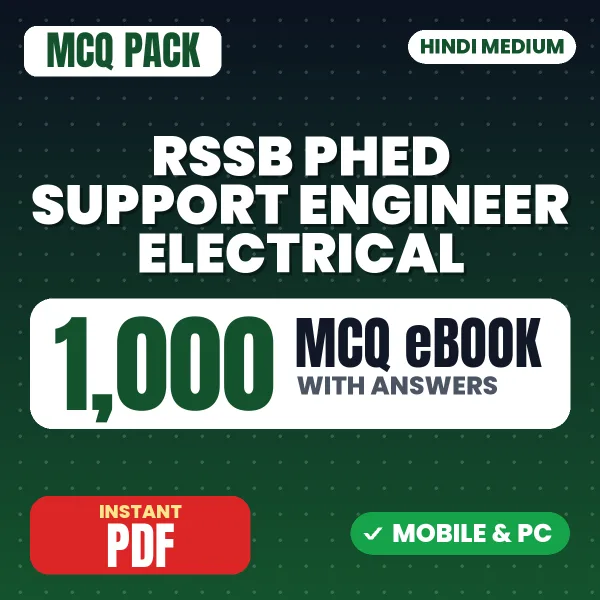 RSSB PHED Support Engineer (Electrical) Exam – 1000 MCQ eBook with Answers | Hindi Medium PDF Download