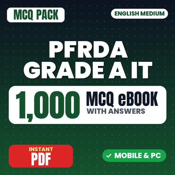 PFRDA Grade A (IT) Exam Phase I (Paper 1) – 1000 MCQ eBook with Answers | English Medium PDF Download