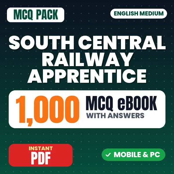 South Central Railway Apprentice Exam – 1000 MCQ eBook with Answers | English Medium PDF Download