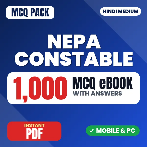 NEPA Constable Exam – 1000 MCQ eBook with Answers | Hindi Medium PDF Download