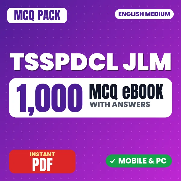 TSSPDCL Junior Lineman Exam – 1000 MCQ eBook with Answers | English Medium PDF Download