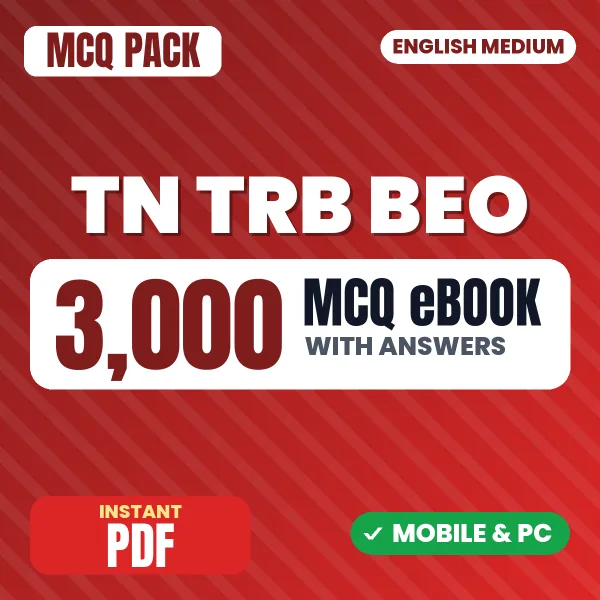 TN TRB BEO (Part-A) Exam - Tamil – 3000 MCQ eBook with Answers | English Medium PDF Download