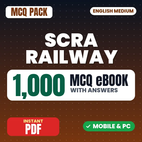 SCRA Railway (Paper-I) Exam – 1000 MCQ eBook with Answers | English Medium PDF Download