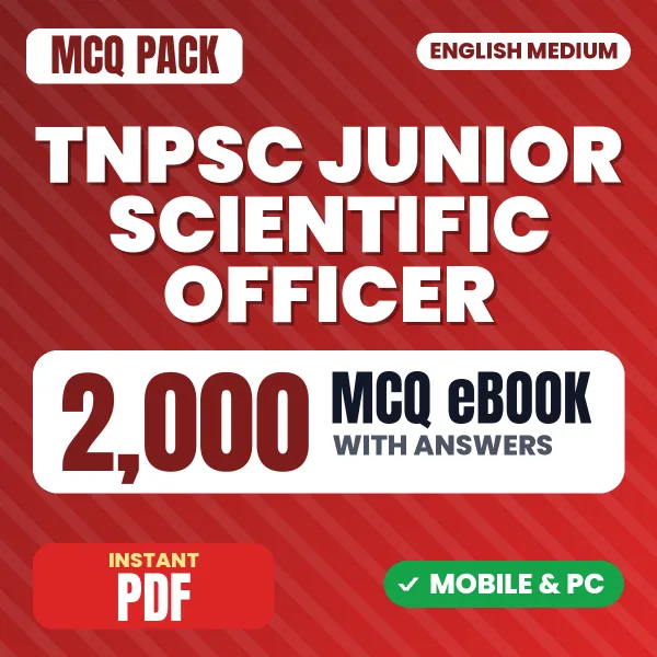 TNPSC Junior Scientific Officer (Paper-II) Exam – 2000 MCQ eBook with Answers | English Medium PDF Download