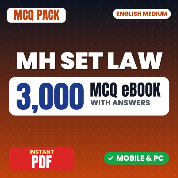 MH SET Law Exam Paper 2 – 3000 MCQ eBook with Answers | English Medium PDF Download