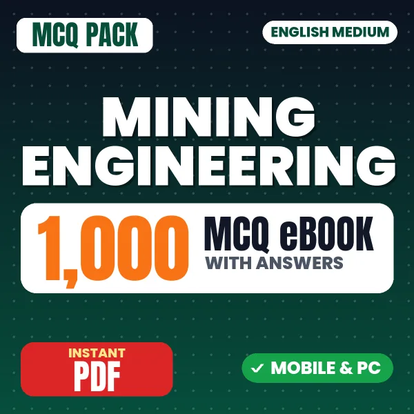 Mining Engineering – 1000 MCQ eBook with Answers | English Medium PDF Download