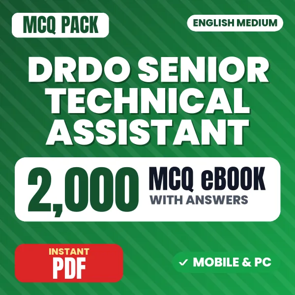 DRDO CEPTAM Senior Technical Assistant (Chemical) Exam Tier 1 – 2000 MCQ eBook with Answers | English Medium PDF Download