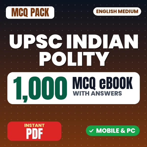 UPSC Indian Polity – 1000 MCQ eBook with Answers | English Medium PDF Download